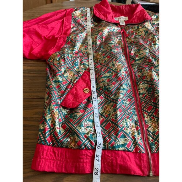 Lavon red green gold lined track suit jogging suit size Large - Picture 13 of 15